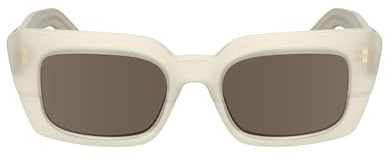 Calvin Klein Women's Sunglasses CK24512S - Chalk with Solid Brown Lens