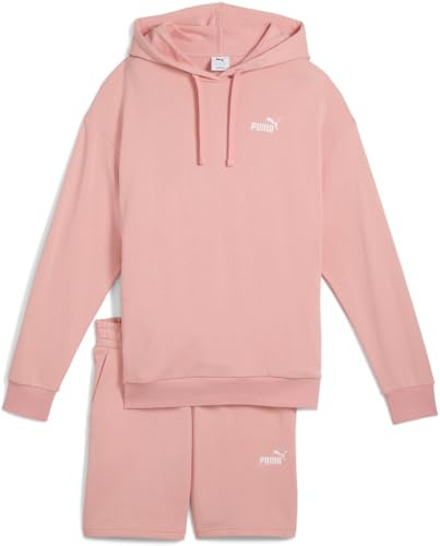 PUMA Damen Short Hooded Relaxed Sweat Suit 7 TR op Gestrickte Anzüge, Pink Fruit,