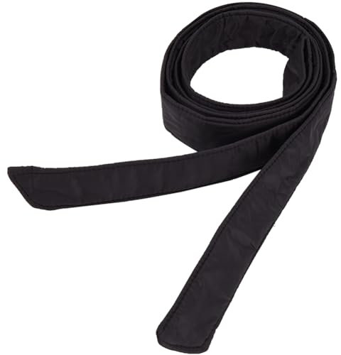 GORGECRAFT 1.82Ms Mattschwarzer Daunenmantel-Gürtel Stoffband Schärpe Gürtel Aus Baumwolle Lang Dünn Pufferband Schärpe Dekoration Taillentuniken Hüfthalter Knotengürtel Für Daunenmantel Accessoire