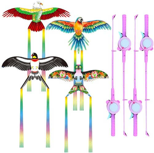 Cerf-Volant pour Enfants, Xiuyer Cerf-Volant pour Enfants Adultes Parc en Plein Air sur La Plage Facile à Assembler Et à Voler pour Les Garçons Et Filles De 5 à 60 Ans