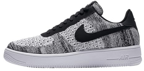 NIKE Herren Air Force 1 Flyknit 2.0 Sneaker, Black Pure Platinum Black White, 52.5 EU