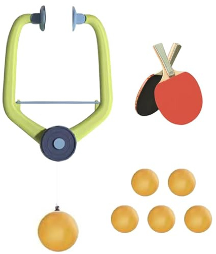 Bordtennisdörr set - Door Pong Set för barn | Bärbar Bordtennis Set Justerbar Startkit - Bordtennistränare med Racketar, Träningsträning, Spel