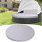 Runder Outdoor-Tagesbett-Kissenbezug, 168 cm, elastisches Band für einfache Passform, grau, Ersatzbezug für Sonnenliege, Spannbezug