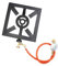 HEMOTON 1 Set Outdoor Cast Iron Stove Burner with Regulator and Hose Portable Gas Cooker for Camping Picnics and Outdoor Cooking for Enhanced Cooking Experience