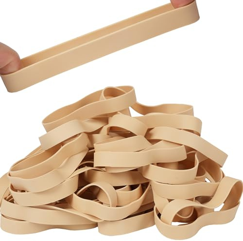 HAIDIBAO-Gummiband 40 st storlek #105 stort brett gummiband stora elastiska gummiband kontorsmaterial slitstarka starka elastiska band utomhus (13 cm x 1,5 cm)