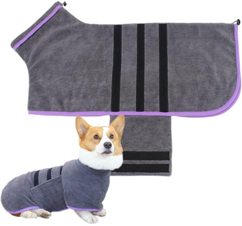 Accappatoio Cani, Morbido e Super Assorbente Mantello Asciugamano, Abiti Riscaldanti Per Cani, Per Cura Domestica Inverno Cuccioli Nuoto Bagno Pioggia Interno Esterno