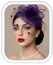 Adramata Fascinators Damen mit Perlenkette, Blumen Federstirnband Hutclip Fascinators für Hochzeiten, Cocktailpartys, Teepartys, Kopfschmuck Hut für Damen