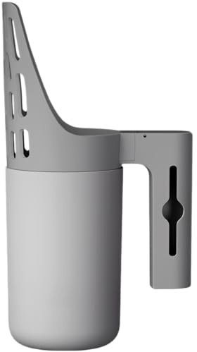Deskium Cat Litter Scooper with Trash Container, 5 Rolls Waste Bags Included, 2 in 1 Cat Scoop and Litter Disposal System, Sifting Holes, Comfortable Handle, Easy Waste Cleaning for Daily Pet Care