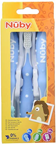 Nuby ID754BLUE Zahnputztrainer-Set, blau