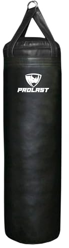 PROLAST 4 ft 80lb Heavy Boxing Punching Bag, Muay Thai, MMA, Strength Training Equipment, Hanging, Filled, Black