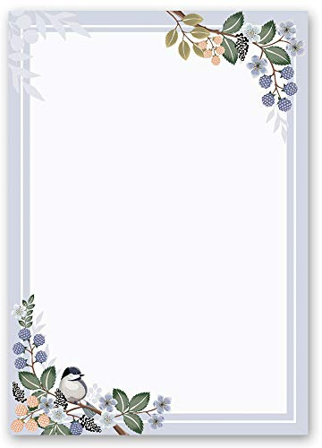 Motif Letter Paper! Seasons - Spring Spring Branches 20 Sheets DIN A4 - Paper-Media