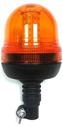 Gyrophare Orange LED 12V 24V Homologué E9 R65 Balise D'Urgence Support Flexible Signalisation Lumineuse Rotation et Flash Pour Camion Tracteur Véhicule Agricole Véhicule de chantier
