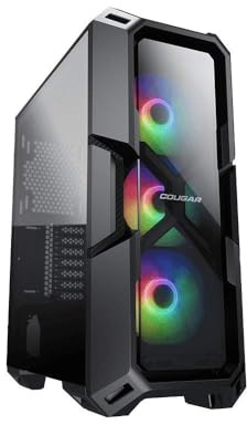 COUGAR Gaming | BOITIER PC Gaming | MX440G RGB Verre TREMPE - 3 Ventilateurs RGB Inclus - Panneau Avant en Verre trempé - Solidité et robustesse - 2 Ports USB 3. 0 et 1 Port USB 2. 0