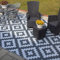 Valiant Outdoor Waterproof Rug for Gardens, Patio and Decking - Geometric Grey - 2.7m x 1.8m