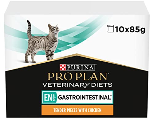 PRO PLAN VETERINARY DIETS EN Gastrointestinal Chicken Wet Cat Food 10x85g (Pack of 4)