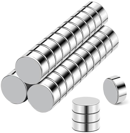 BCBF 60 Pezzi Magneti,Calamite Frigorifero,al Neodimio Rotondi Piccoli Magnete 5 Mm x 2 Mm, Mini Calamite Extra Forti per Frigo, Lavagne, Artigianato, Mappe, Decorazioni