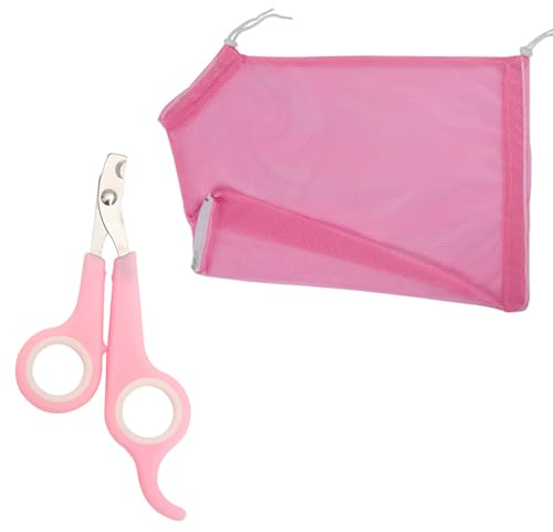 KGDUYC Cuidado de Las uñas para Gatos,Bolsa de Lavado para Gatos, Bolsa de baño Especial antimordeduras y antiarañazos para baño de Gatos, cortaúñas para Mascotas, Juego de 2 Piezas