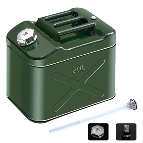 20L 5 Gallon Metal Water Can with Flexible Spout Water Container Water Can for Garden Equipment,Travel and Camping