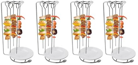 Ataoyus brochetas, Estante Colgante de Acero Inoxidable, Soporte Vertical para Pinchos de Barbacoa, Pinchos Barbacoa Acero Inoxidable con Soporte para, adecuadas para Fiestas de Barbacoa