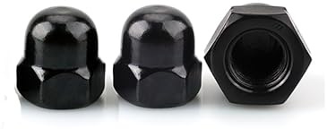 M5 Black Acorn Cap Nuts,Stainless Steel 304 (18-8) Acorn Nuts,Black Finish,25PCS