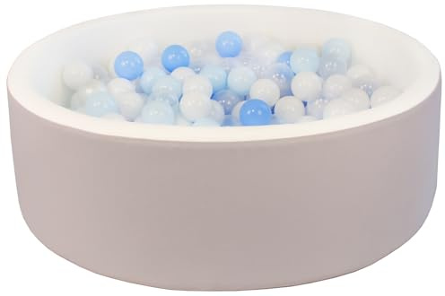 Velinda Piscina con 300 Palline Colorate Rotonda 90cm Ecopelle Bambino Gioco