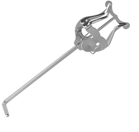Glomc Soporte de metal para trompeta con abrazadera para partituras, para instrumentos de latón, clip portátil ligero de 29 cm con acabado liso