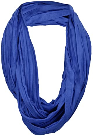 TigerTie Loop Schal in blau royalblau einfarbig Uni - Schlauchschal Rundschal