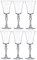 Rona Set of 6 Crystaline Wine Glasses Tall Large Stemmed Liquor Glasses
