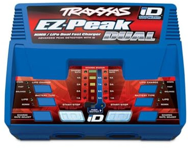 Traxxas EZ-Peak Plus Dual Modellbau-Ladegeraet 8A LiPo, NiMH Minus-Delta-U Abschaltung, Akkuerkennu 2972GX