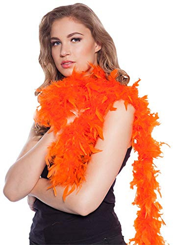 Folat Boa Plume Orange 180 cm, 62071, Costumes