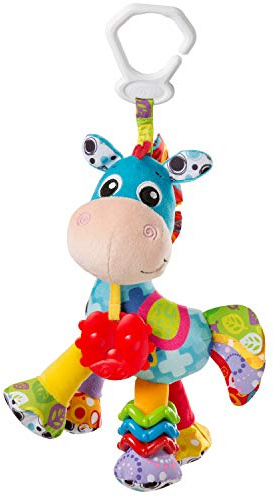 Playgro Cavallo in Peluche Clip Clop, Giocattolo per Passeggino, A partire dalla Nascita, Blu/Multicolore, 40182