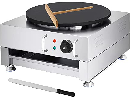 Electric Crepe Maker 16 Inch Large Pancake Machine Crepes Griddle With Wooden Spreader And Spatula