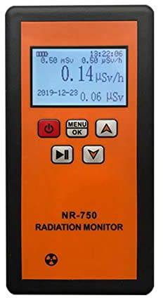 Wincal Handheld Nuclear Radiation Detector, LCD Display Radioactive Tester Geiger Counter, X, Y and Hard Beta Rays Dosimeter Monitor for Factory Environment, Home Environment (NR-750)