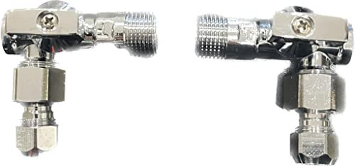 Tecom Coppia di rubinetti a Sfera sottolavabo con Filtro e snodo e Chiusure Laterali 1/2 x 3/8 x 10