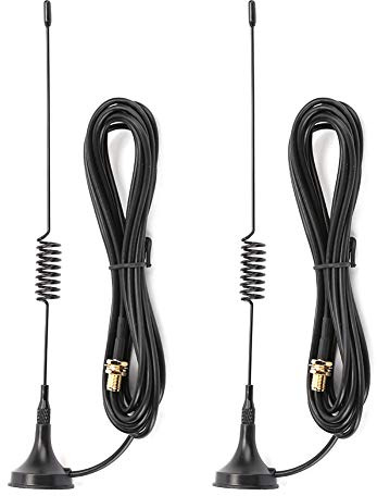2st Mobilbil Magnetisk SMA-F UHF + VHF Antennantenner för BF UV 5R 8W Walkie Talkie