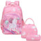 Kinderucksack Einhorn Rucksäcke für Mädchen Schulranzen Kinder Mädchen Schultaschen 3 TLG. Sets für Grundschule 1-3 Klasse,Reisen Wandern