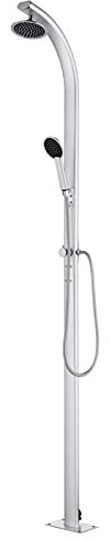 CIADAZ Trädgårdsdusch 215 cm i aluminium, pooler och spa, pool och spa-tillbehör - 315943