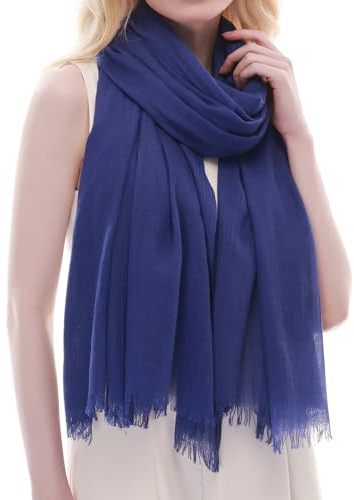 RIIQIICHY Bufanda Mujer Pañuelos Cuello Fular Foulard con Flecos Chal Fiesta Estolas para Bodas Pashmina