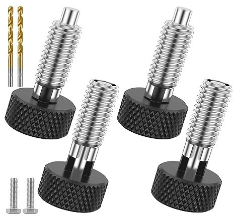 Remingtape - Kit de goupilles de serrage , avec serrure moletée en acier inoxydable, goupilles de serrage M6 pour boîte à outils roulante, facile à utiliser (2 jeux)