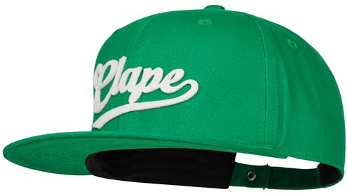 CLAPE Casquette Snapback Homme Femme Casquette de Baseball Bord Plat Coton Chapeau de Sport Réglable Trucker Cap Unisex Hip Hop Vert Green BSAP2568