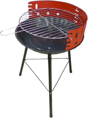 Festival Holzkohlegrill 36x36x52cm Rundgrill Standgrill Camping Garten Grill