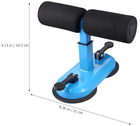 Healeved Abdominal Machine Crunches Aid with Single Bar, Blue ABS Trainer for Home Fitness, Waist Fat Reduction Equipment for Men and Women, Exercise Device for Core and Belly Workout