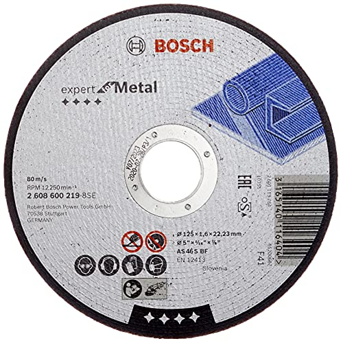 Bosch 2 608 600 219 - Disco de corte recto Expert for Metal - AS 46 S BF, 125 mm, 1,6 mm (pack de 1)