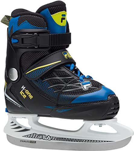 FILA Unisex-Youth X-One Ice Inline Skate, schwarz-blau-gelb, 38-41