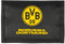 Borussia Dortmund BVB Geldbörse, schwarzgelber Fanartikel, Klettverschluss, Emble, 14 x 10 cm, Schwarz
