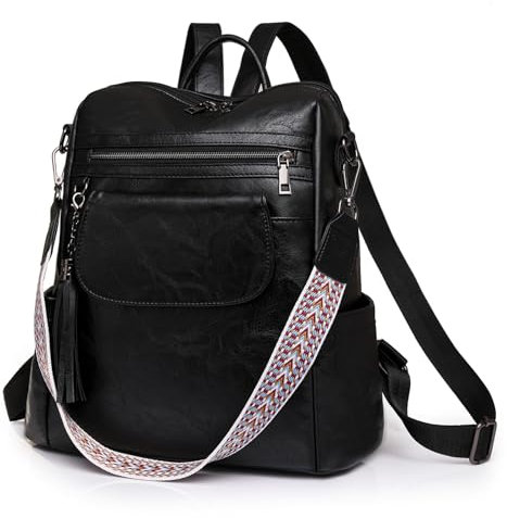 SUCIKORIO Leder Rucksack Damen Klein, 2 in 1 Rucksack Handtasche Elegant Wasserdicht Cityrucksack Damen Mini Rucksäcke Modern Reiserucksack Rucksackhandtaschen für Reisen, Arbeit, Schule