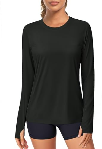 MAGCOMSEN Women's Long Sleeve Rash Guard Tshirts UPF 80+ Sun Shirt Swim Top