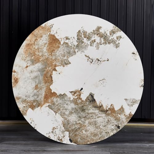 BiSaXieTa Lazy Susan matbord skivspelare, stenplatta marmorstruktur roterande middagstallrik, inte lätt att dumpa, diameter 61 cm/71 cm/32 cm/36 cm/40 tum (gulgrå, 60 cm/24 tum)