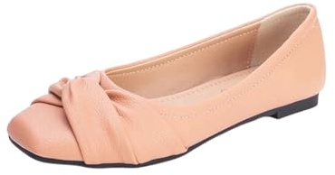 Scarpe ballerine da donna, eleganti, piatte, comode, antiscivolo, traspiranti, per costume tradizionale Dirndl, vestibilità larga, supporto per l'arco plantare, O marrone, 46