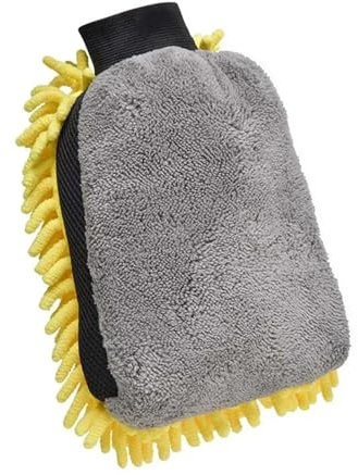 WEQYFDC Biltvättshandske mikrofiber vattentäta biltvätthandskar, 1/5 st, rengöringshandske, detaljborste, bilvård, dubbelsidig handske
